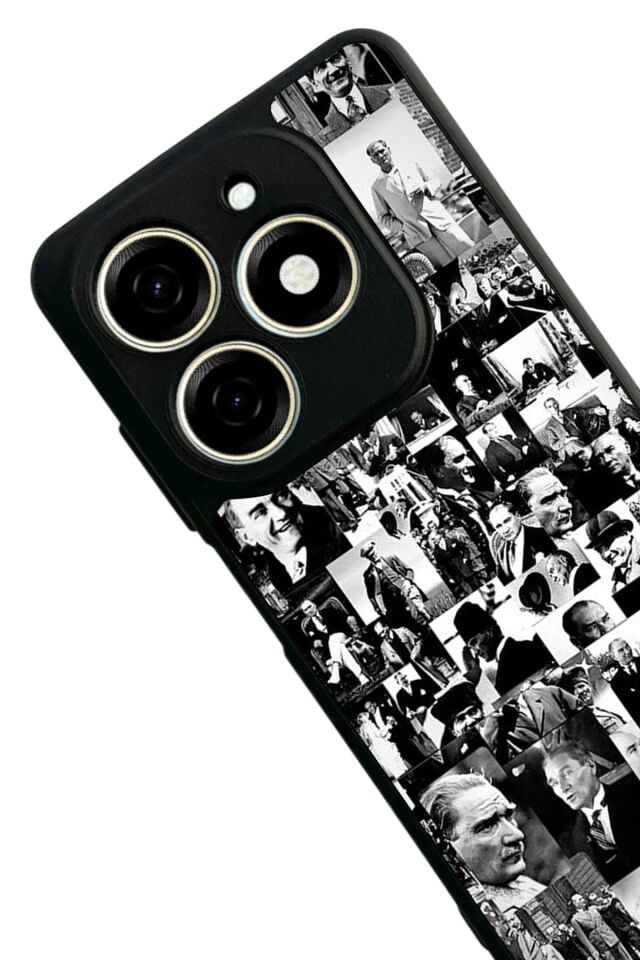Tecno Spark 20/20C Uyumlu Mustafa Kemal Ataturk Tasarımlı Glossy Premium Kılıf