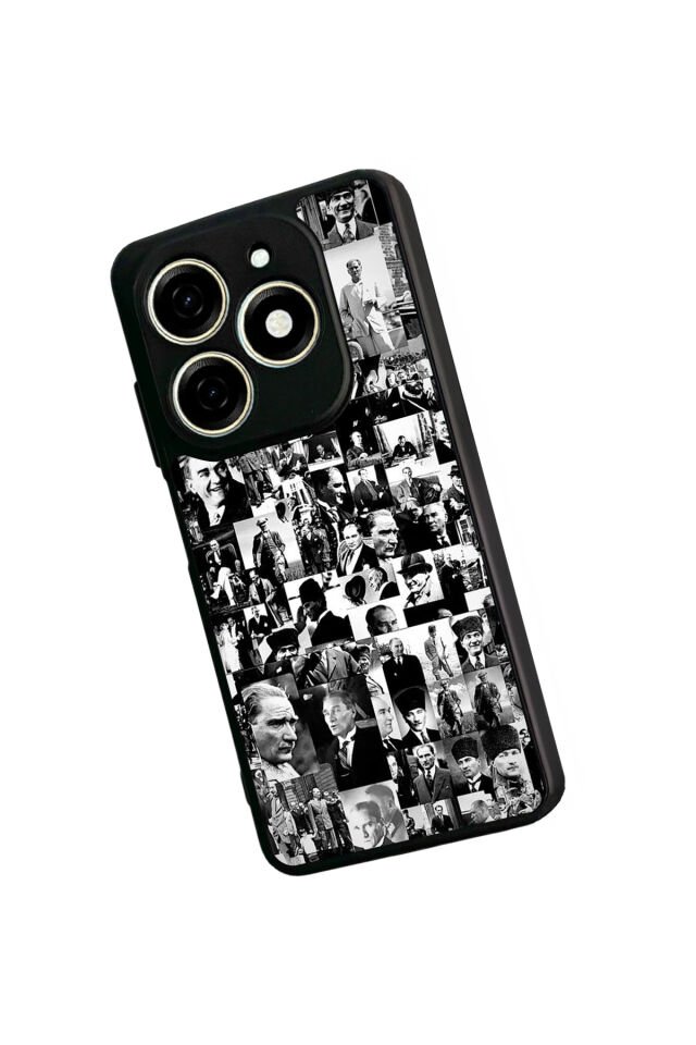 Tecno Spark 20/20C Uyumlu Mustafa Kemal Ataturk Tasarımlı Glossy Premium Kılıf