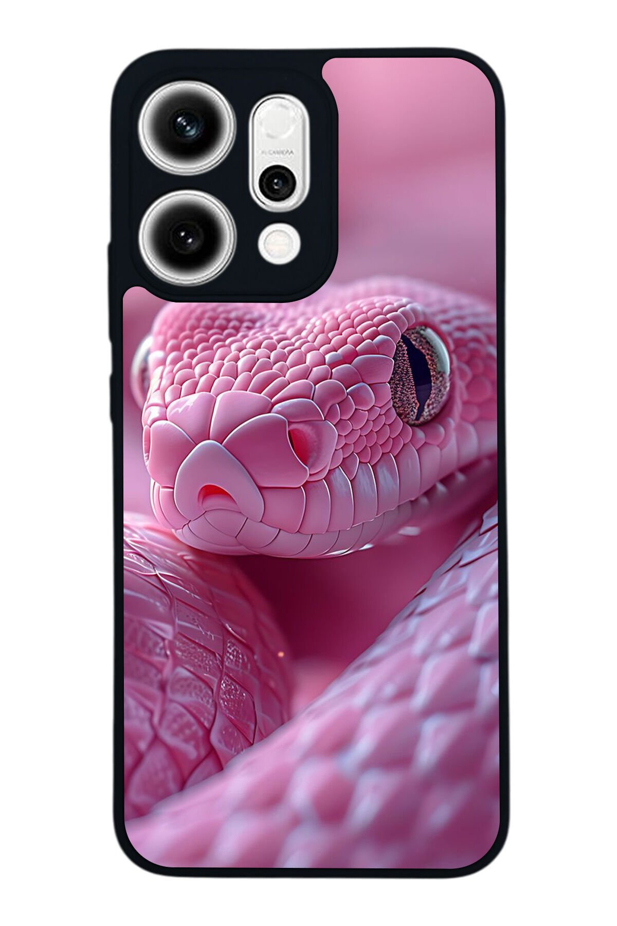 Oppo Reno 14 Uyumlu Yılan Tasarımlı Glossy Premium Kılıf