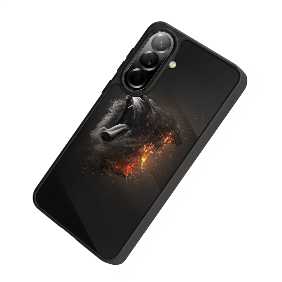 Samsung Galaxy A37 Uyumlu Aslan Tasarımlı Glossy Premium Kılıf