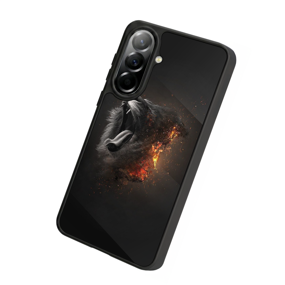 Samsung Galaxy A37 Uyumlu Aslan Tasarımlı Glossy Premium Kılıf