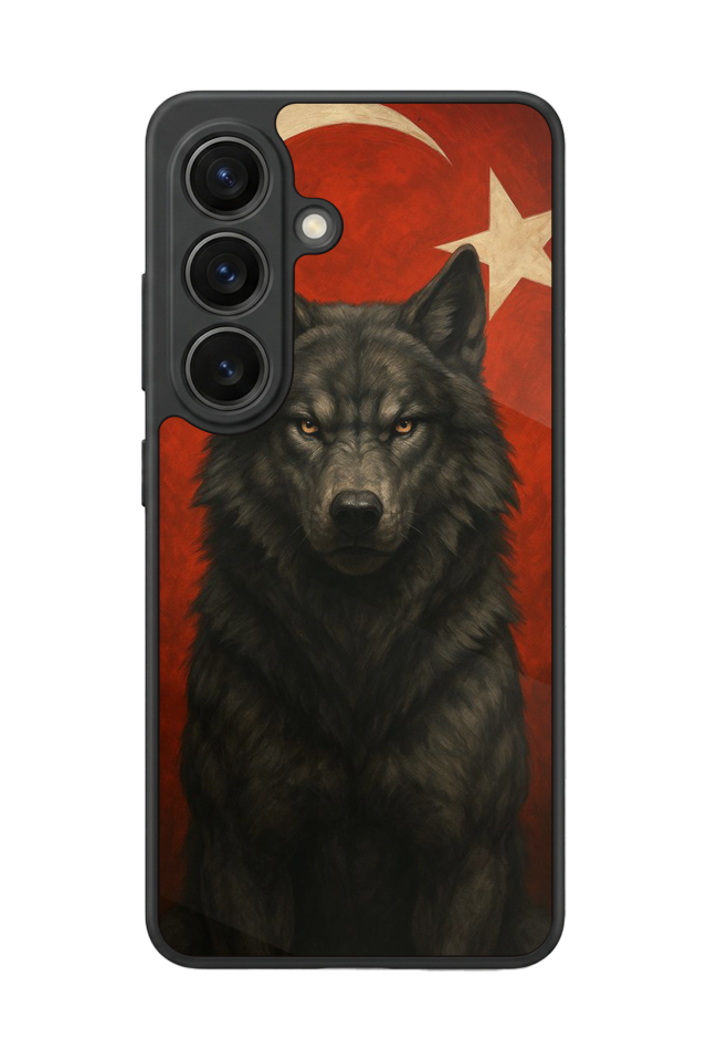 Samsung Galaxy S26 Uyumlu Bozkurt Tasarımlı Glossy Premium Kılıf