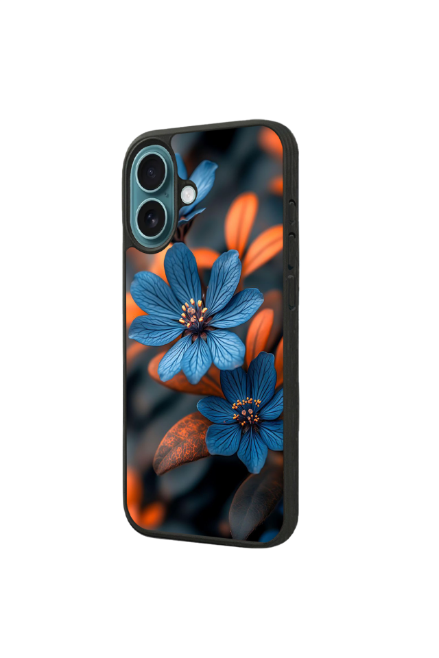 iPhone 16 Uyumlu Cicek Tasarımlı Glossy Premium Kılıf