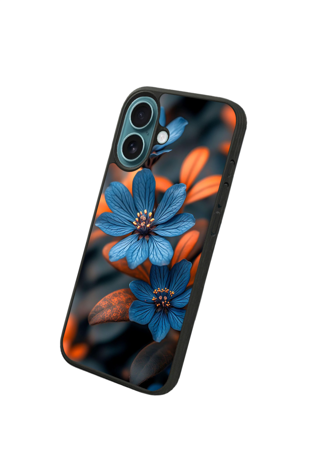 iPhone 16 Uyumlu Cicek Tasarımlı Glossy Premium Kılıf