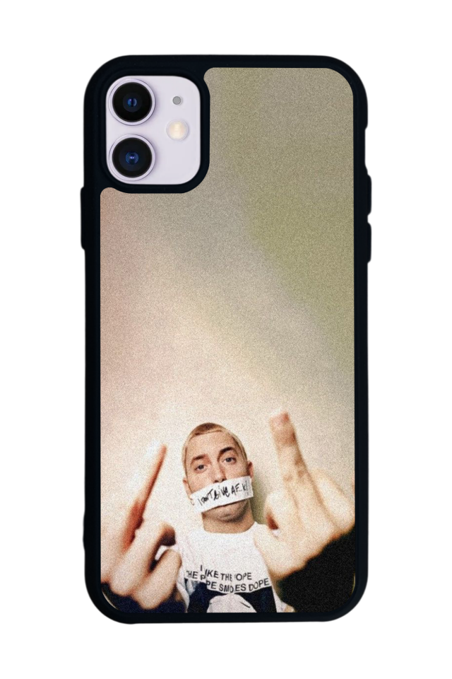 iPhone 11 Uyumlu Eminem Tasarımlı Glossy Premium Kılıf