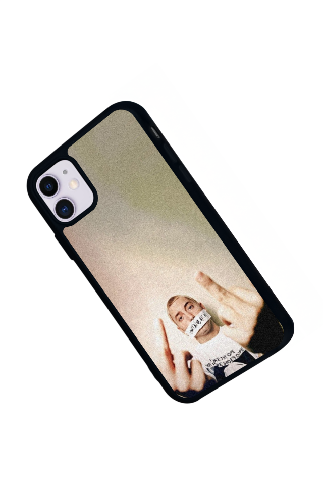 iPhone 11 Uyumlu Eminem Tasarımlı Glossy Premium Kılıf