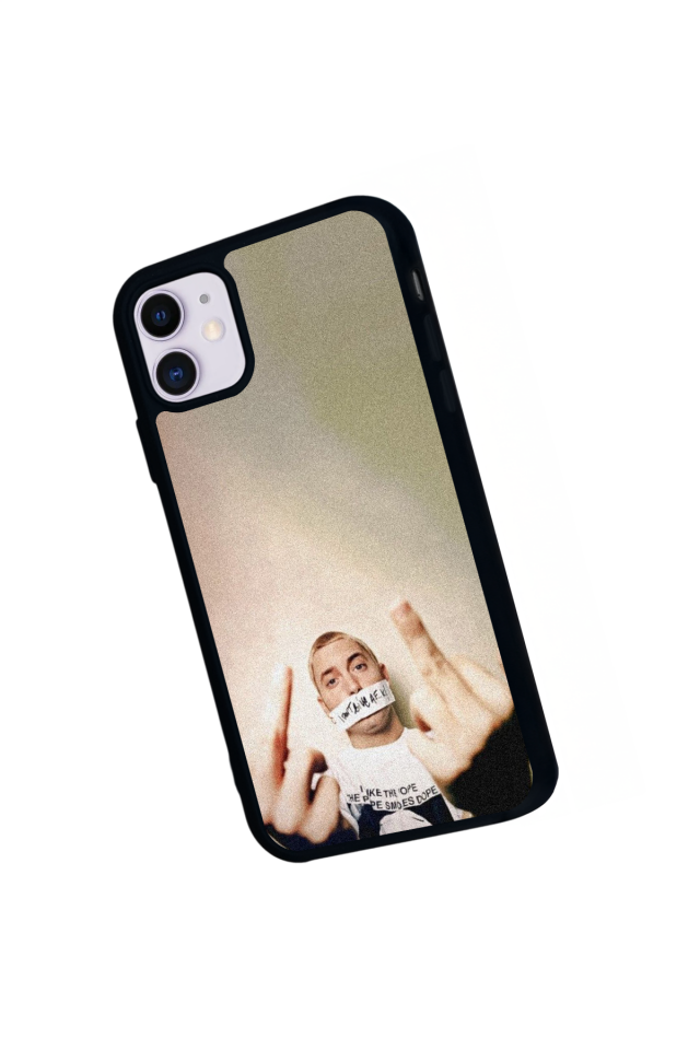 iPhone 11 Uyumlu Eminem Tasarımlı Glossy Premium Kılıf