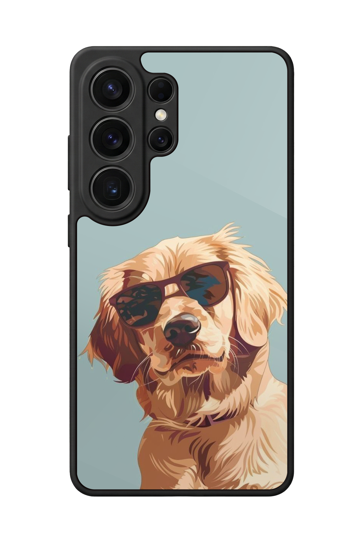 Samsung Galaxy S26 Ultra Uyumlu Golden Kopek Tasarımlı Glossy Premium Kılıf