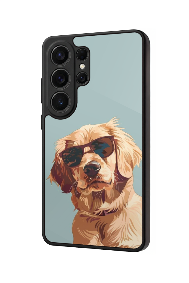 Samsung Galaxy S26 Ultra Uyumlu Golden Kopek Tasarımlı Glossy Premium Kılıf