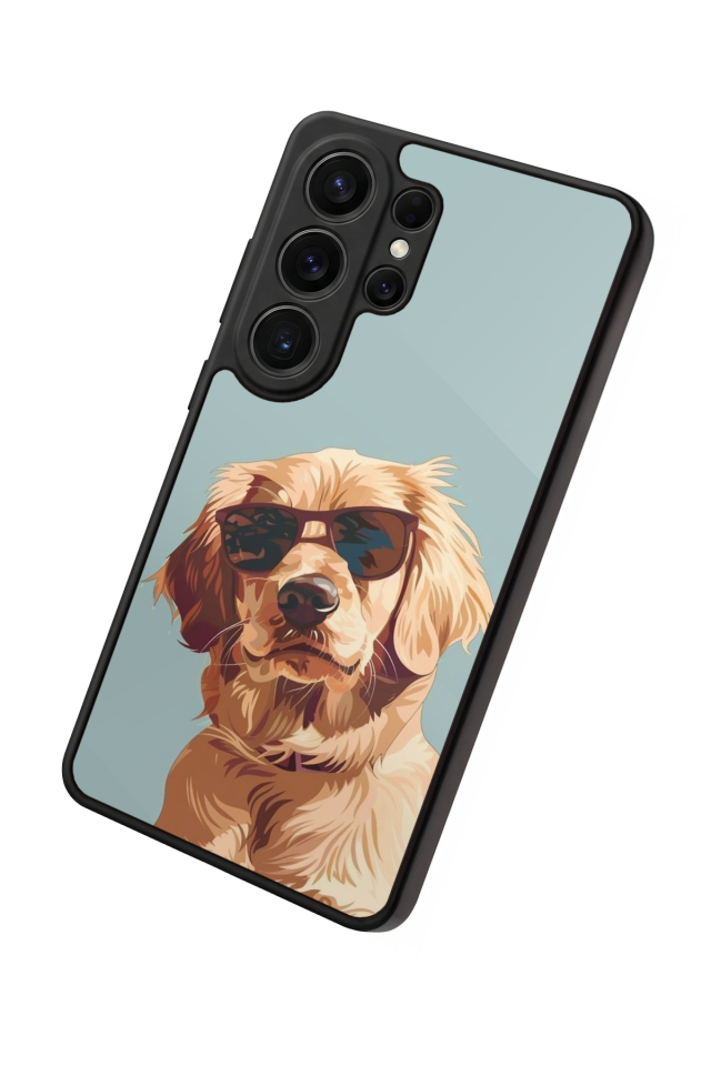 Samsung Galaxy S26 Ultra Uyumlu Golden Kopek Tasarımlı Glossy Premium Kılıf