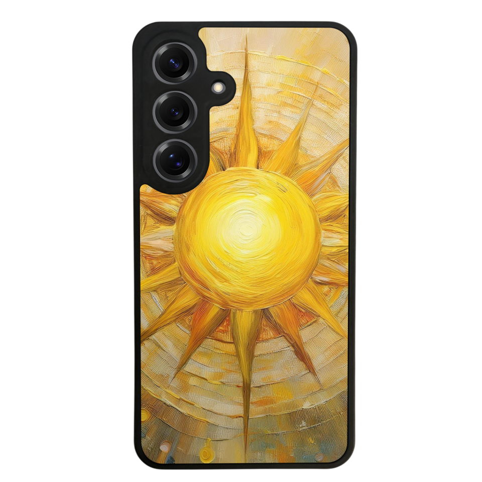 Samsung Galaxy S25 Uyumlu Güneş Tasarımlı Glossy Premium Kılıf
