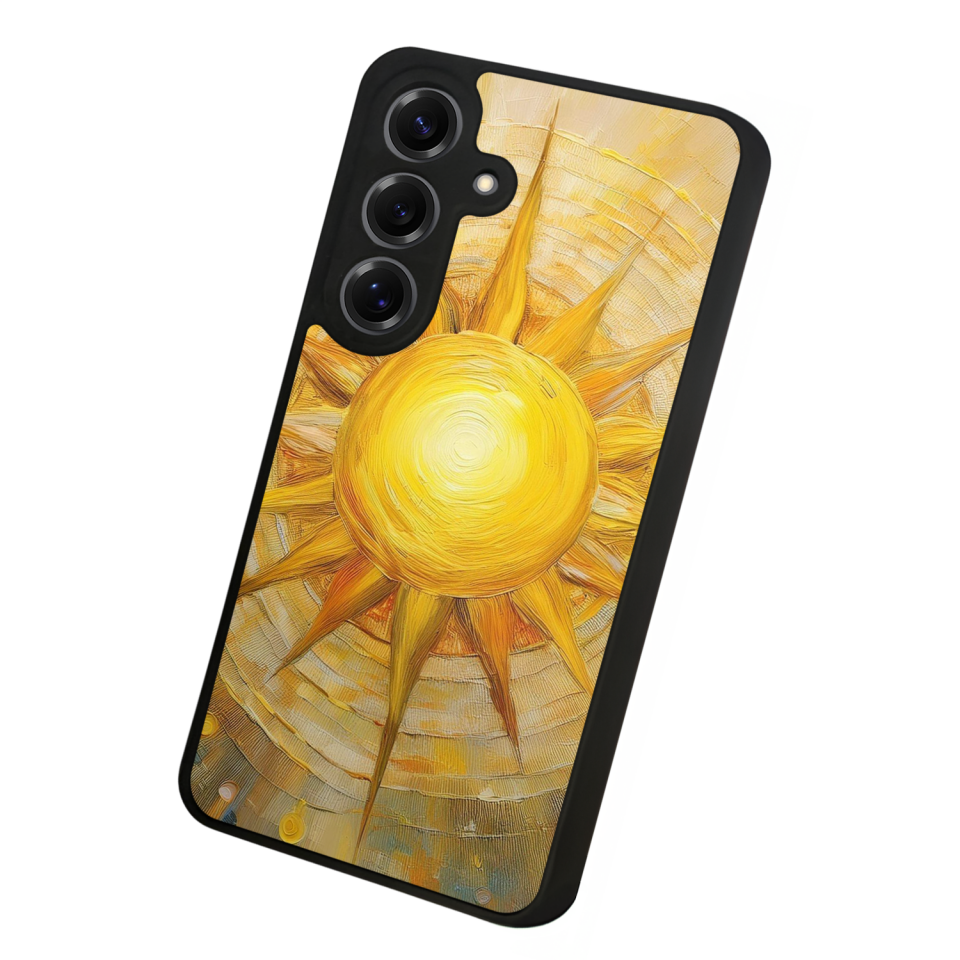 Samsung Galaxy S25 Uyumlu Güneş Tasarımlı Glossy Premium Kılıf