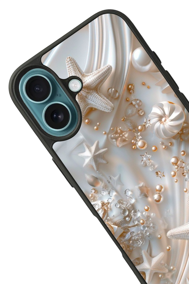 iPhone 16 Plus Uyumlu  İnci Tasarımlı Glossy Premium Kılıf