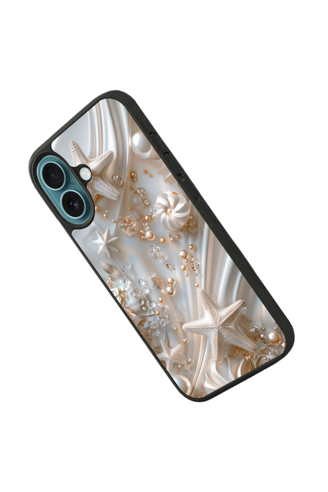 iPhone 16 Plus Uyumlu  İnci Tasarımlı Glossy Premium Kılıf