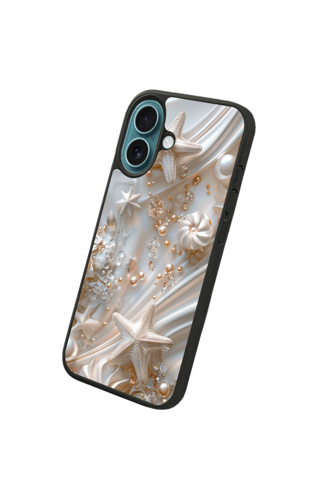 iPhone 16 Plus Uyumlu  İnci Tasarımlı Glossy Premium Kılıf