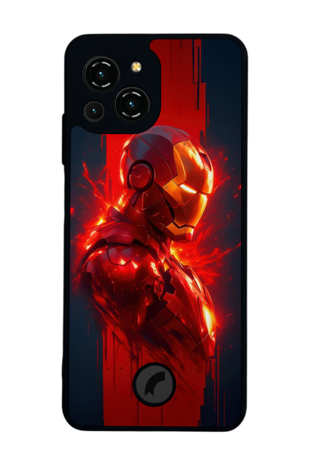 Reeder S23 Pro Max Uyumlu  Iron Man ( Demir Adam ) Tasarımlı Glossy Premium Kılıf