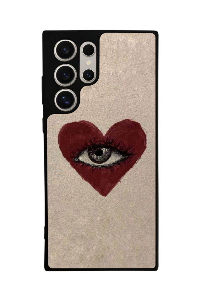 Samsung Galaxy S22 Ultra Uyumlu Kalp Love Tasarımlı Glossy Premium Kılıf