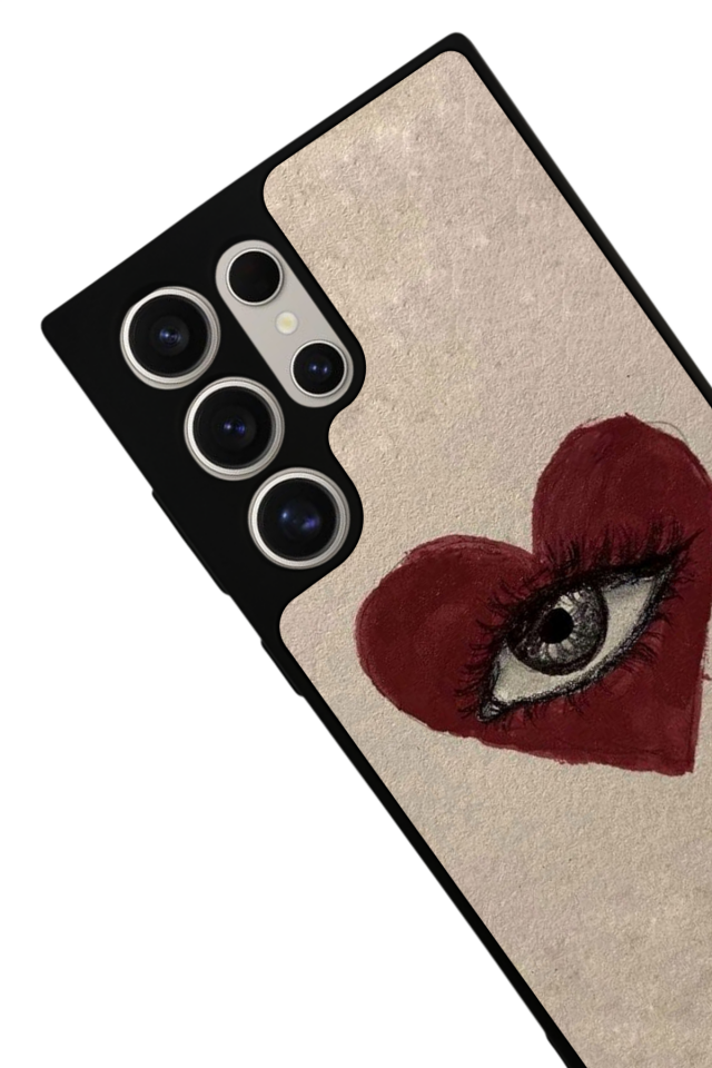 Samsung Galaxy S22 Ultra Uyumlu Kalp Love Tasarımlı Glossy Premium Kılıf