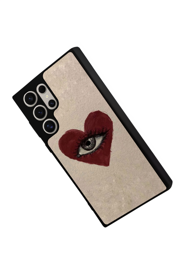 Samsung Galaxy S22 Ultra Uyumlu Kalp Love Tasarımlı Glossy Premium Kılıf