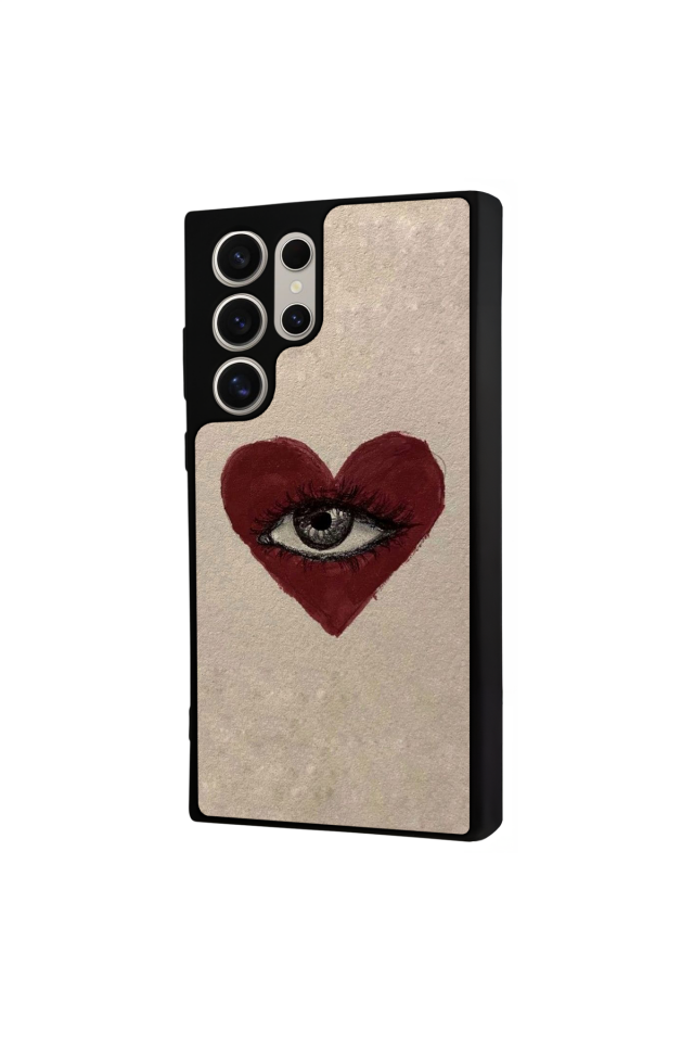 Samsung Galaxy S22 Ultra Uyumlu Kalp Love Tasarımlı Glossy Premium Kılıf