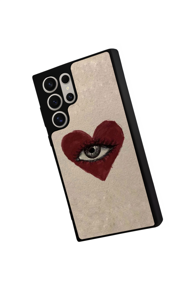 Samsung Galaxy S22 Ultra Uyumlu Kalp Love Tasarımlı Glossy Premium Kılıf