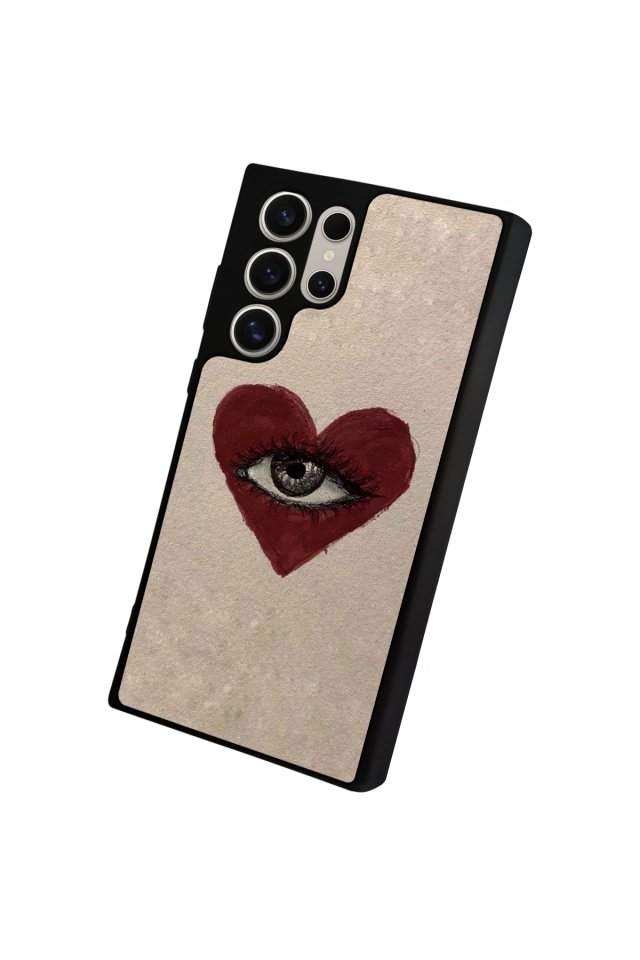 Samsung Galaxy S22 Ultra Uyumlu Kalp Love Tasarımlı Glossy Premium Kılıf