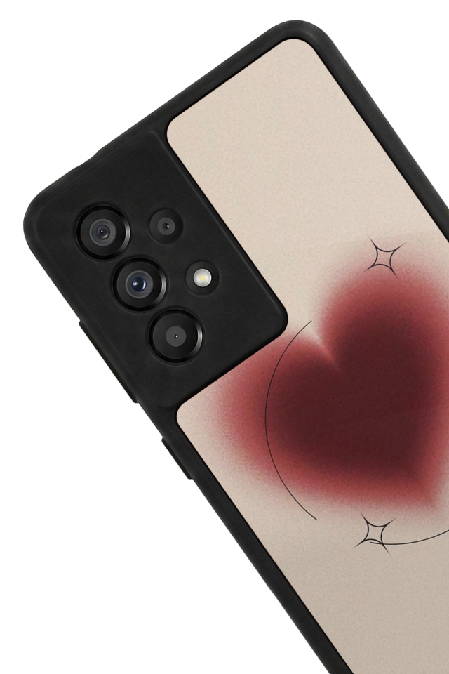 Samsung Galaxy A73 Uyumlu Kalp Love Tasarımlı Glossy Premium Kılıf
