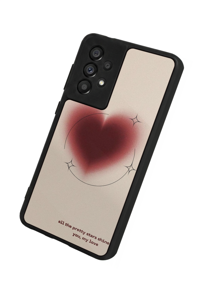 Samsung Galaxy A73 Uyumlu Kalp Love Tasarımlı Glossy Premium Kılıf