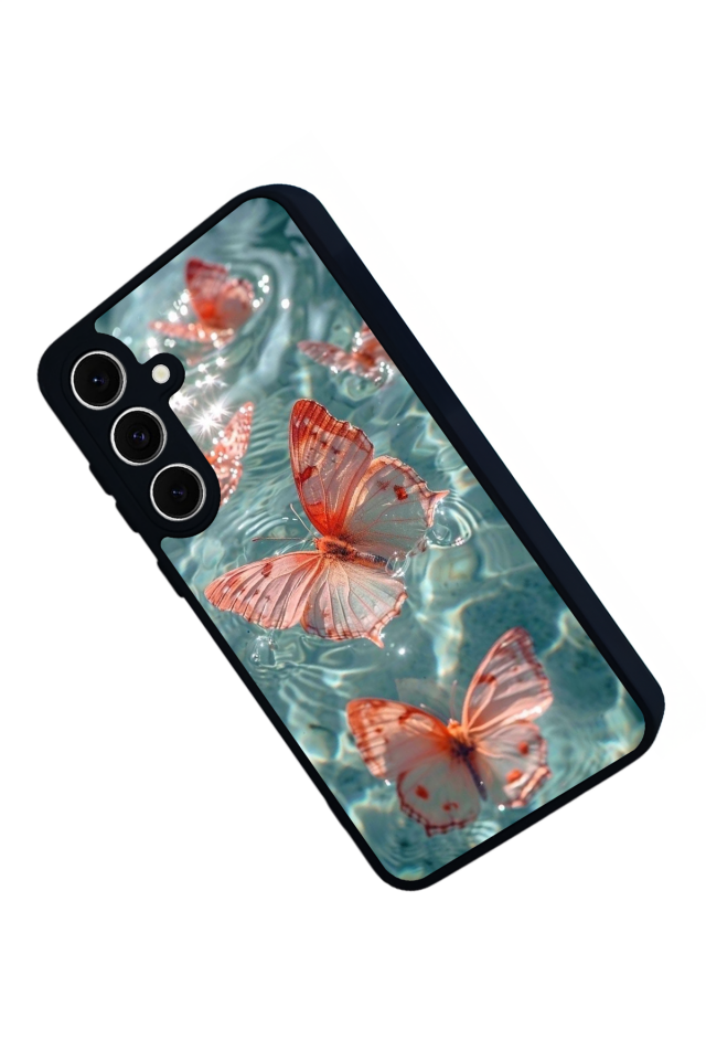 Samsung Galaxy S24 FE Uyumlu Kelebek Tasarımlı Glossy Premium Kılıf