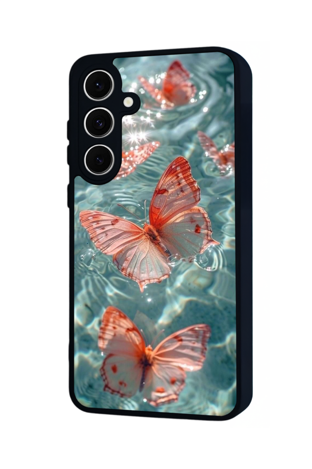 Samsung Galaxy S24 FE Uyumlu Kelebek Tasarımlı Glossy Premium Kılıf