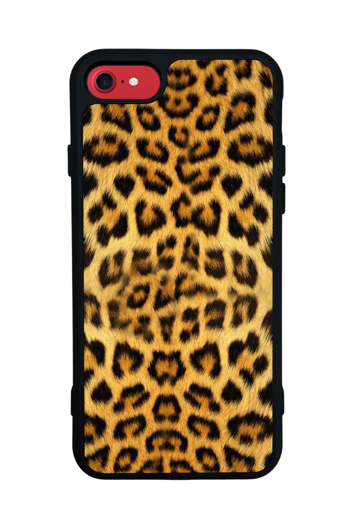 iPhone SE Uyumlu Leopar Tasarımlı Glossy Premium Kılıf