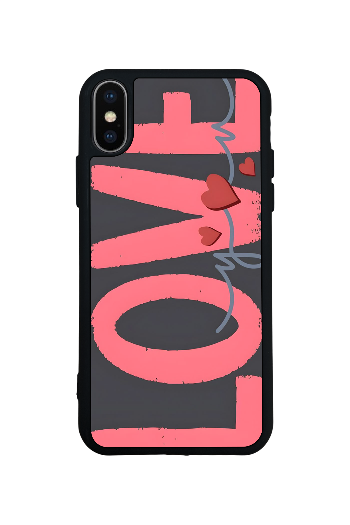 iPhone X/ XS Uyumlu Love Tasarımlı Glossy Premium Kılıf