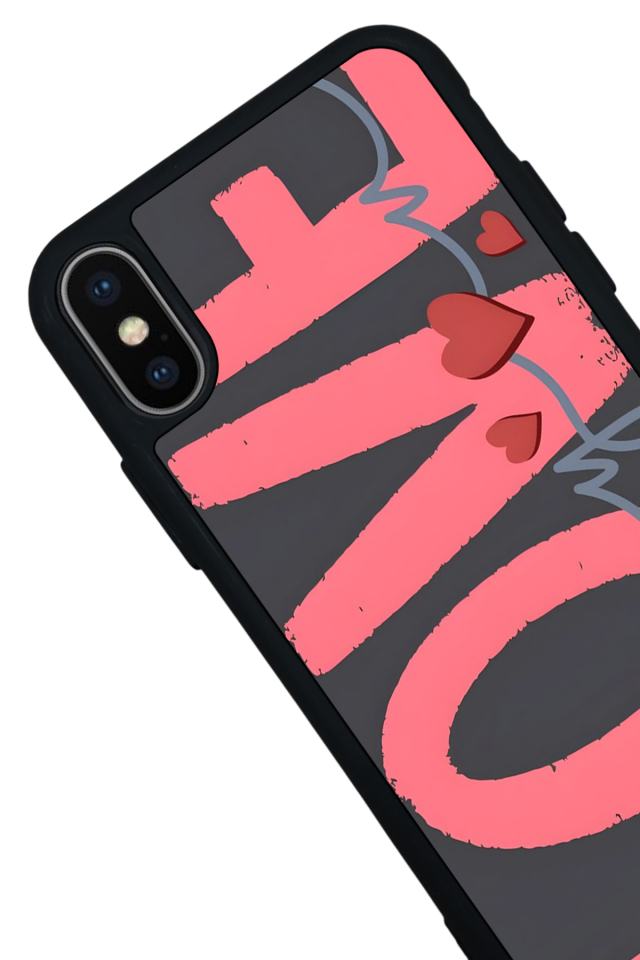 iPhone X/ XS Uyumlu Love Tasarımlı Glossy Premium Kılıf