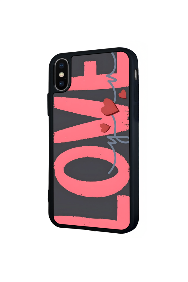 iPhone X/ XS Uyumlu Love Tasarımlı Glossy Premium Kılıf