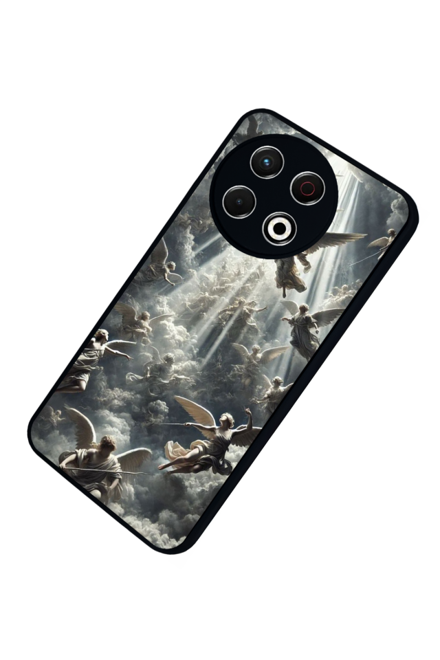 Tecno Spark 30 Pro Uyumlu Melek Tasarımlı Glossy Premium Kılıf