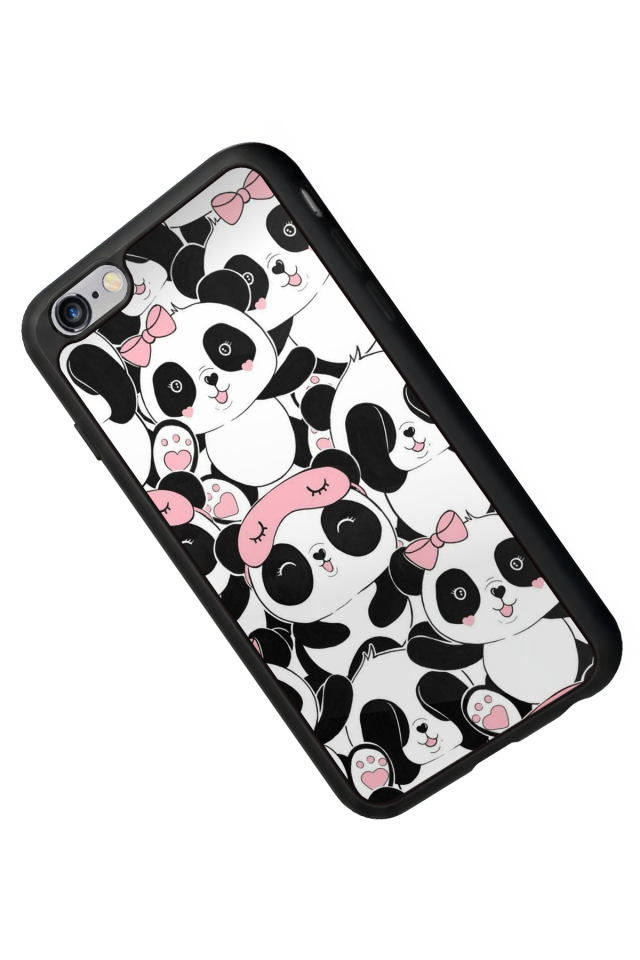 iPhone 6s Plus Uyumlu Panda Tasarımlı Glossy Premium Kılıf