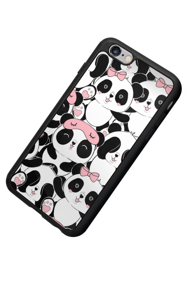 iPhone 6s Plus Uyumlu Panda Tasarımlı Glossy Premium Kılıf