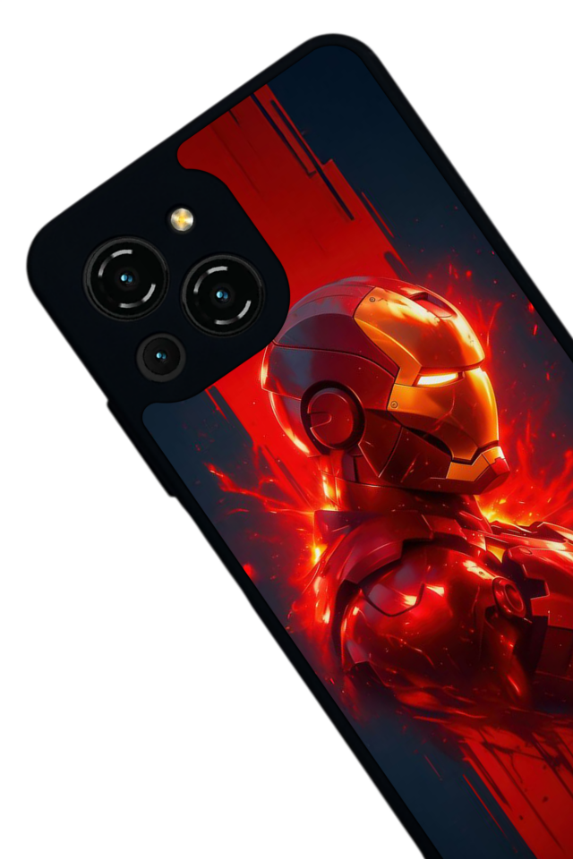 Reeder S23 Pro Max Uyumlu  Iron Man ( Demir Adam ) Tasarımlı Glossy Premium Kılıf