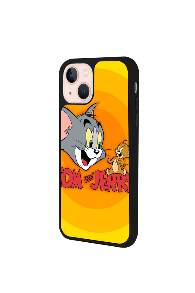 iPhone 15 Uyumlu Tom And Jerry Tasarımlı Glossy Premium Kılıf