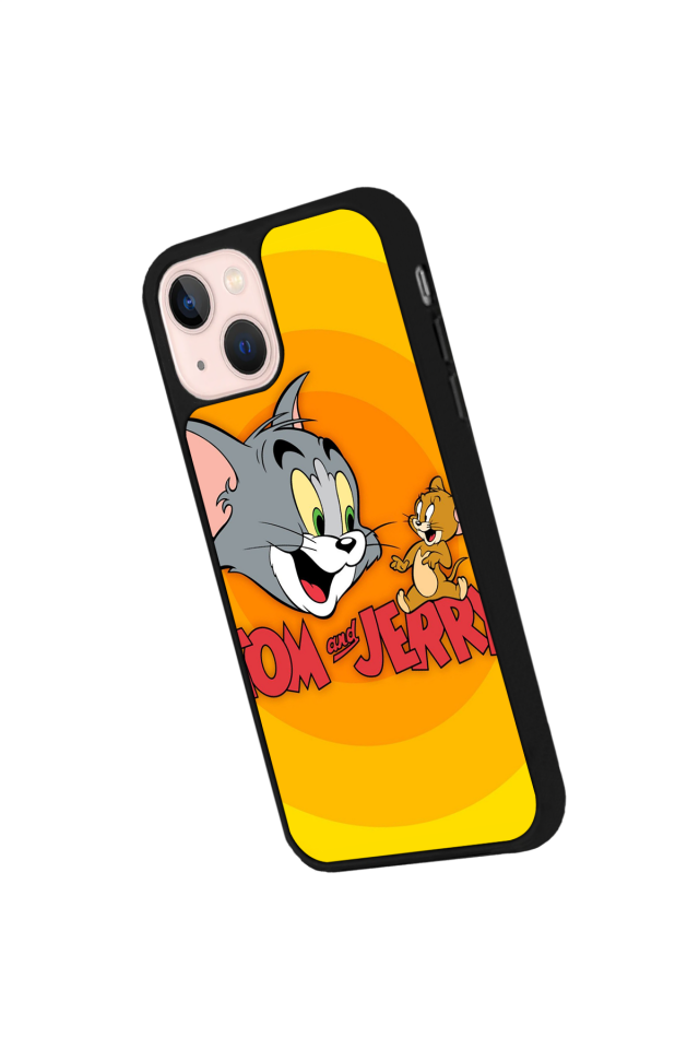 iPhone 15 Uyumlu Tom And Jerry Tasarımlı Glossy Premium Kılıf