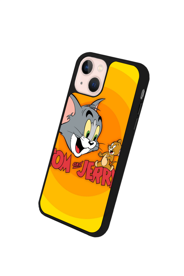 iPhone 15 Uyumlu Tom And Jerry Tasarımlı Glossy Premium Kılıf