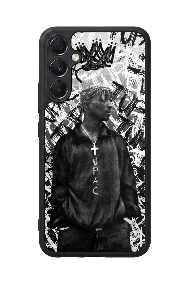 Samsung Galaxy M34 Uyumlu Tupac Tasarımlı Glossy Premium Kılıf