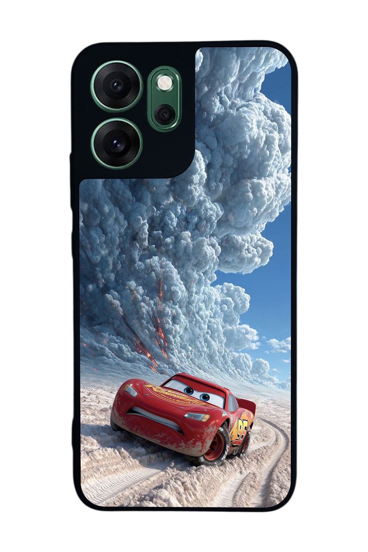 Oppo Reno 14F Uyumlu Şimsek McQueen Tasarımlı Glossy Premium Kılıf