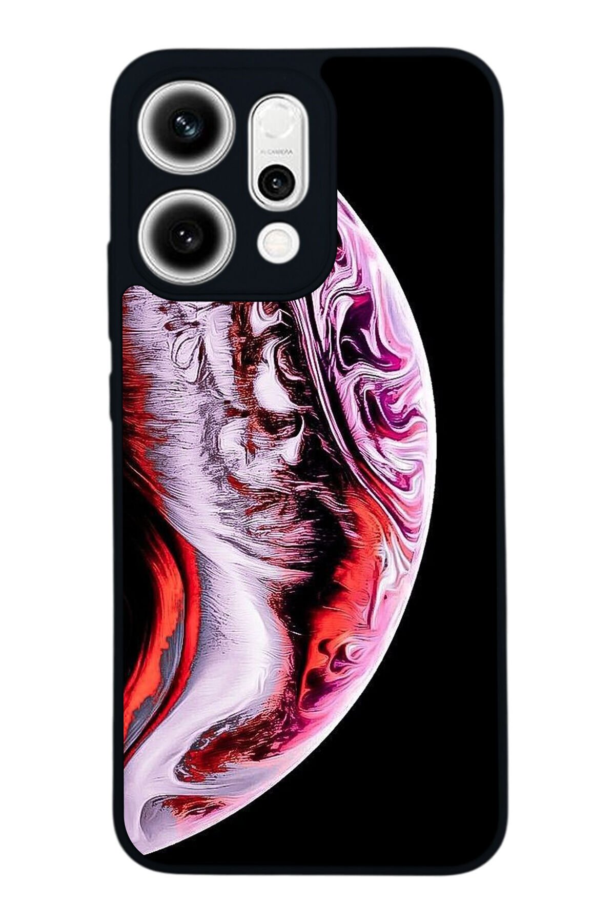 Oppo Reno 14 Uyumlu Ay Tasarımlı Glossy Premium Kılıf