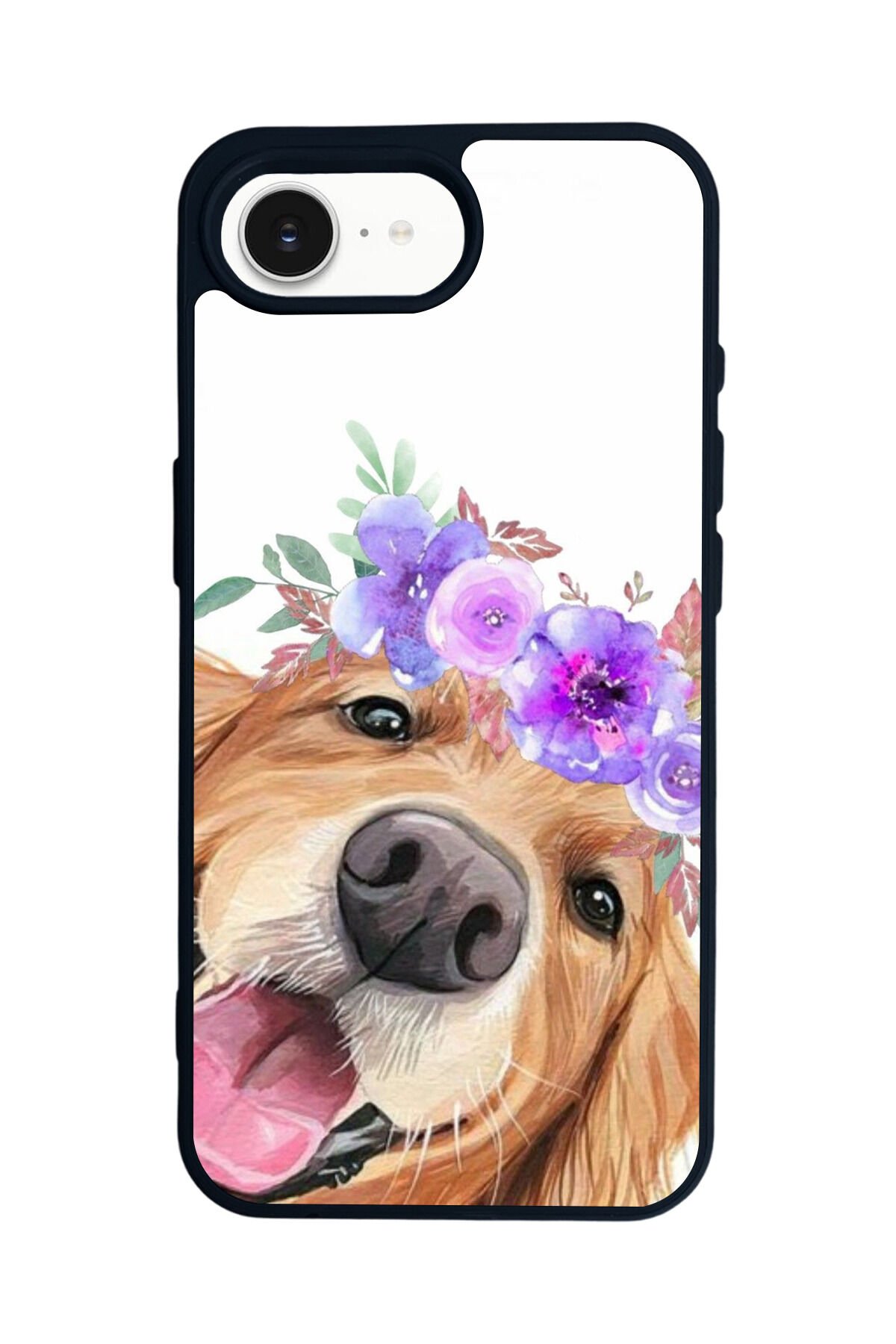 iPhone 16E Uyumlu Golden Kopek Tasarımlı Glossy Premium Kılıf