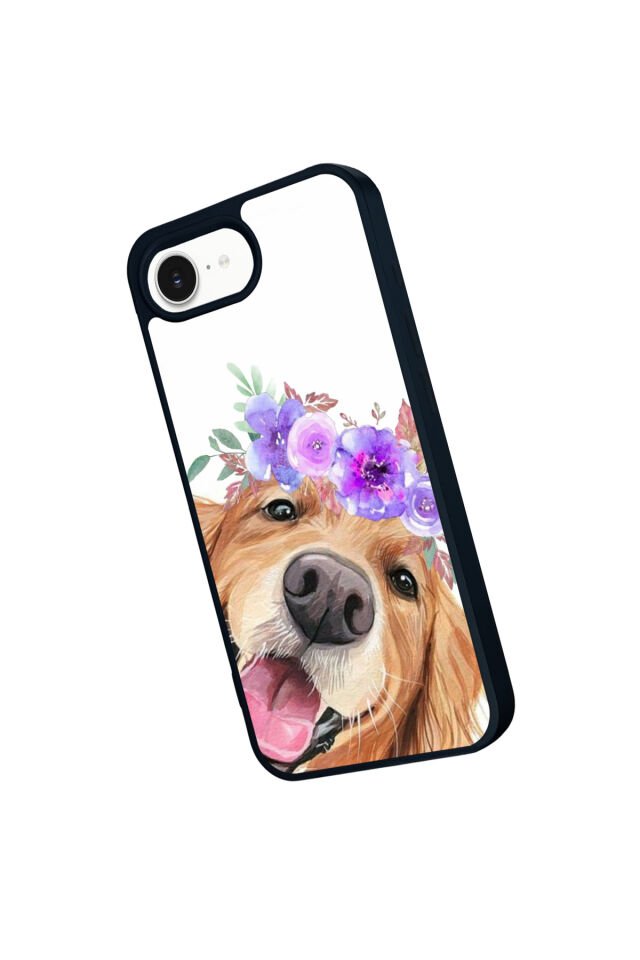 iPhone 16E Uyumlu Golden Kopek Tasarımlı Glossy Premium Kılıf