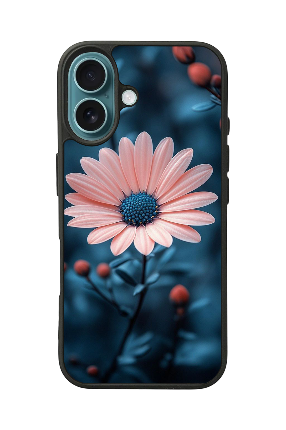iPhone 16 Uyumlu Cicek Tasarımlı Glossy Premium Kılıf