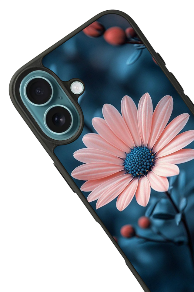iPhone 16 Uyumlu Cicek Tasarımlı Glossy Premium Kılıf