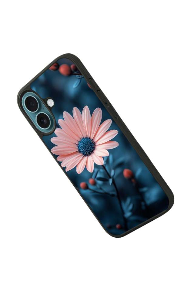 iPhone 16 Uyumlu Cicek Tasarımlı Glossy Premium Kılıf