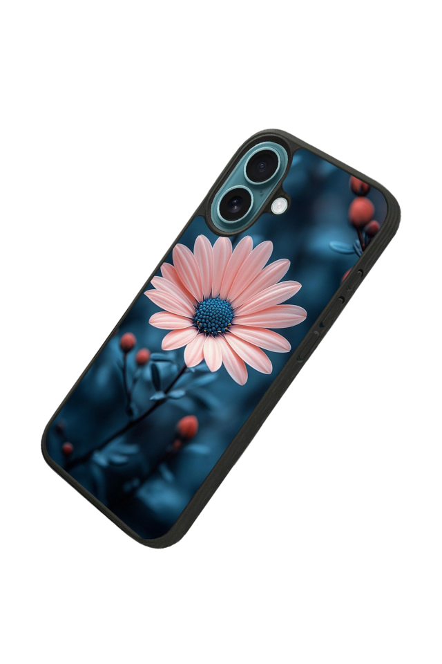 iPhone 16 Uyumlu Cicek Tasarımlı Glossy Premium Kılıf